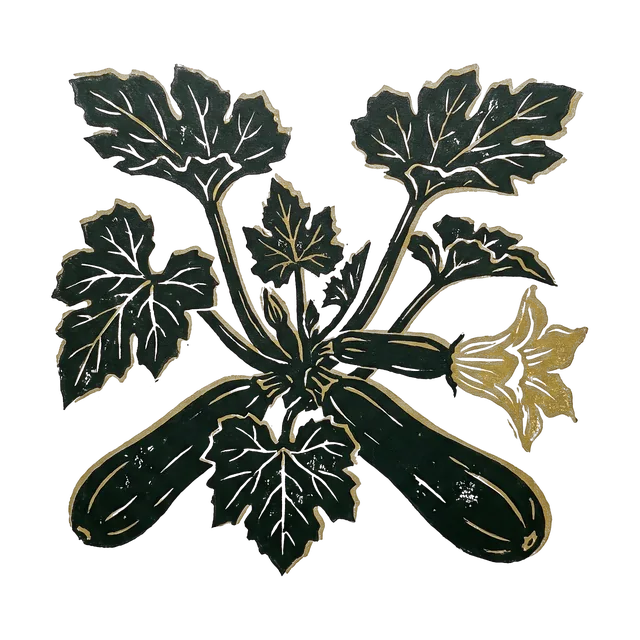 Courgette, drawn