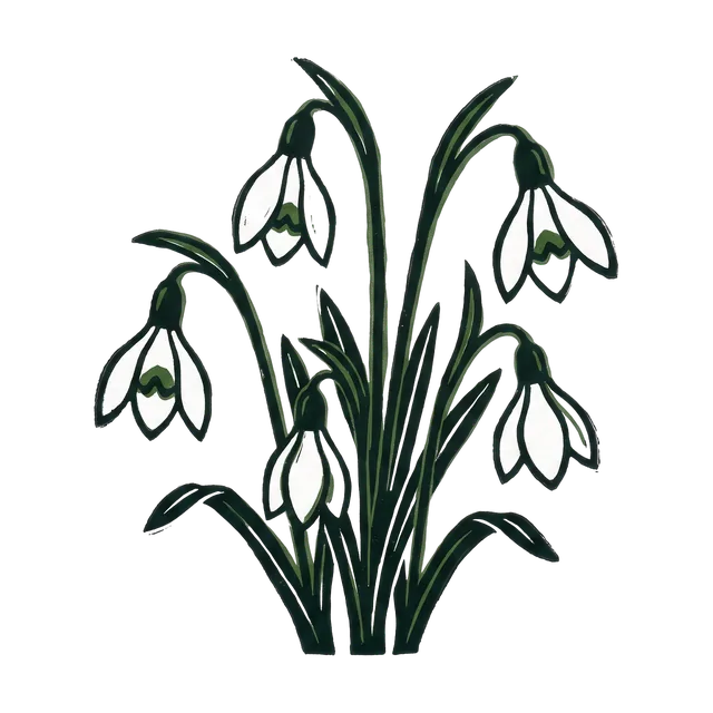 Snowdrop, drawn
