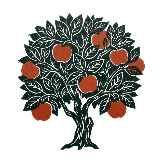Apple, drawn