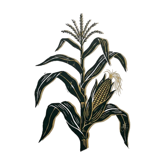 Sweet corn, drawn